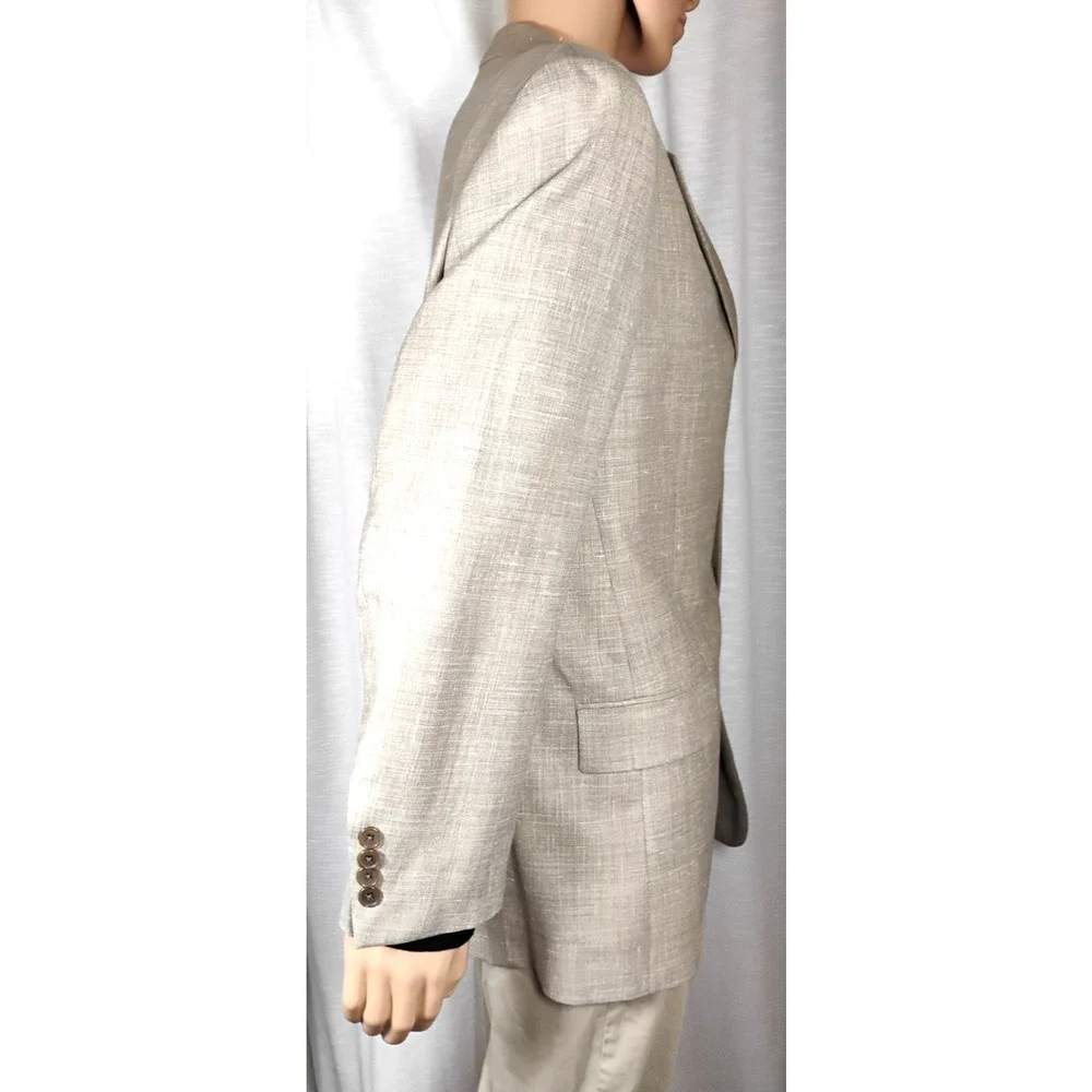 Alfani Tan Sport Coat Blazer 44R Single Breasted No Vent Business Office